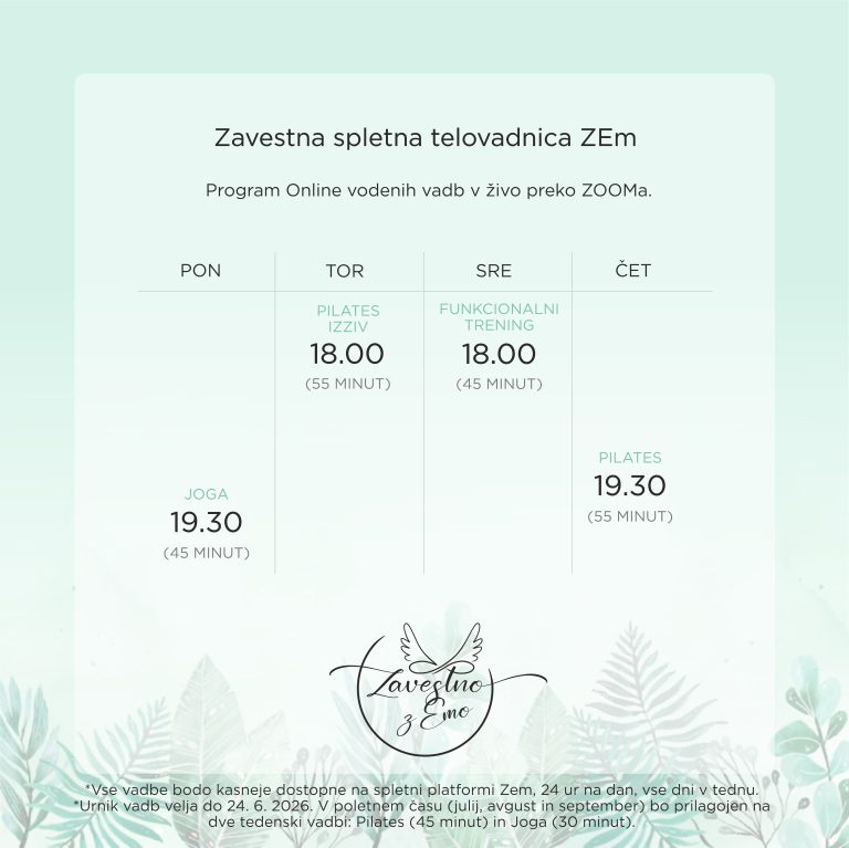 URNIK ONLINE VADB - ZOOM