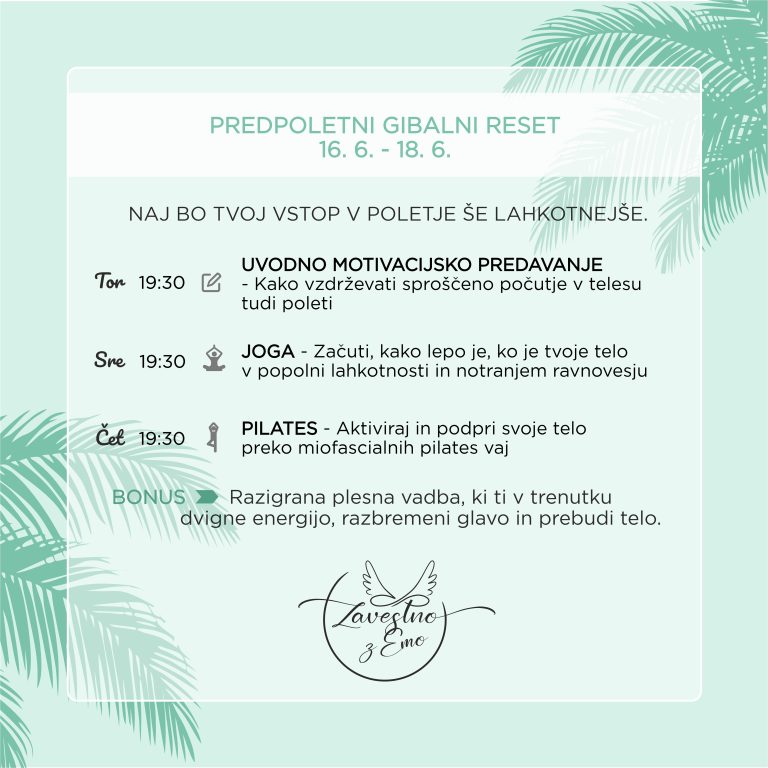 Predpoletni vadbeni reset