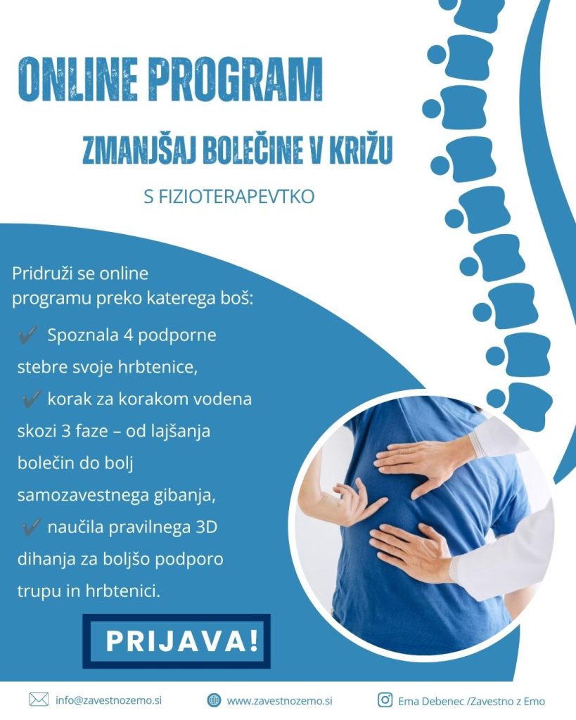 Online program: zmanjšaj bolečine v križu
